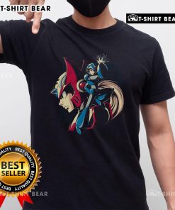 Alt Text: Premium Brothers In Arm Cannons Mega Man Zero T-Shirt featuring vibrant graphics and a stylish design for fans.