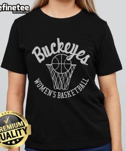Premium Buckeyes Women's Basketball Ladies Tee featuring team colors and logo, perfect for fans and game day.