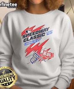 Premium Cincinnati Reds and Atlanta Braves MLB Speedway Classic 25 sweatshirt for fans in Bristol, TN.