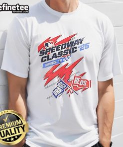 Premium Cincinnati Reds and Atlanta Braves MLB Speedway Classic '25 T-Shirt featuring vibrant team graphics, Bristol TN.