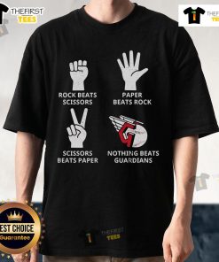 Premium Cleveland Guardians Nothing Beats Guardians Rock Paper Scissors T-Shirt featuring bold graphics and soft fabric.