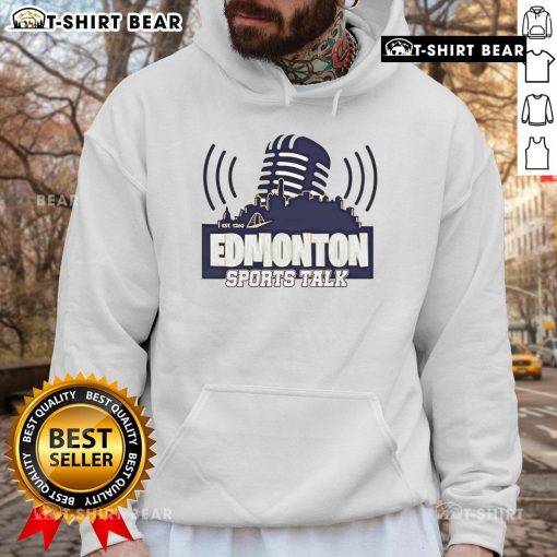 Premium Edmonton Sports Talk Est. 1260 hoodie featuring a stylish design, perfect for fans and sports enthusiasts.