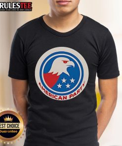 Premium Elon Musk American Party Eagle Logo T-Shirt featuring a bold eagle design and vibrant colors for fans.