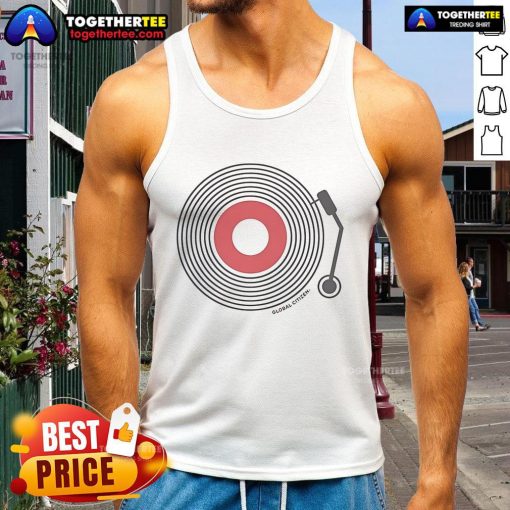 Premium Global Citizen Festival Turntable Tank Top featuring vibrant graphics and a stylish design for music lovers.