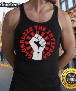 Premium Globalize the Intifada Zohran Fist Hand Tank Top featuring a bold graphic design, ideal for activists and fashion enthusiasts.