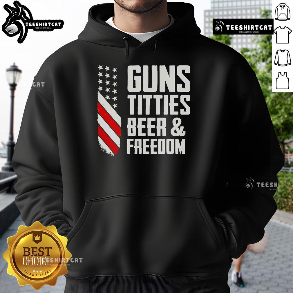 Premium Guns Titties Beer And Freedom Hoodie Premium Guns Titties Beer And Freedom Hoodie featuring bold graphics and a comfortable fit for casual wear.