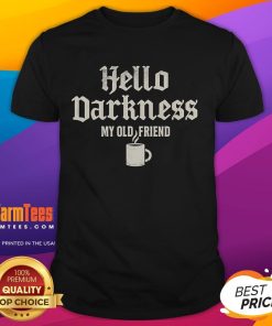 Premium Hello Darkness My Old Friend T-Shirt featuring classic design and soft fabric, perfect for music lovers.