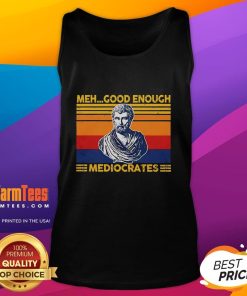 Premium Herodotus Meh Good Enough Mediocrates vintage tank top featuring a classic design and comfortable fit.
