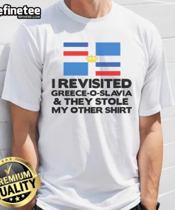 Premium I Revisited Greece O Slavia - T-shirt design featuring vibrant colors and travel-themed graphics.