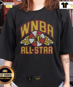 Premium Indiana WNBA All-Star Game 2025 ladies tee featuring vibrant design, perfect for fans and sports enthusiasts.