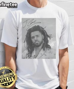 Premium J. Cole Sign Portrait T-Shirt featuring a stylish graphic of J. Cole, perfect for fans and casual wear.