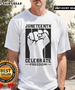 Premium Juneteenth Celebrate Freedom Fist T-Shirt featuring a bold fist design symbolizing empowerment and freedom.