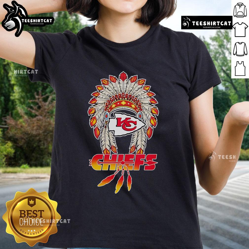 Premium Kansas City Chiefs X Native American 2025 Baseball Ladies Tee Alt Text: Premium Kansas City Chiefs X Native American 2025 Baseball Ladies Tee, stylish women's shirt for fans and collectors.
