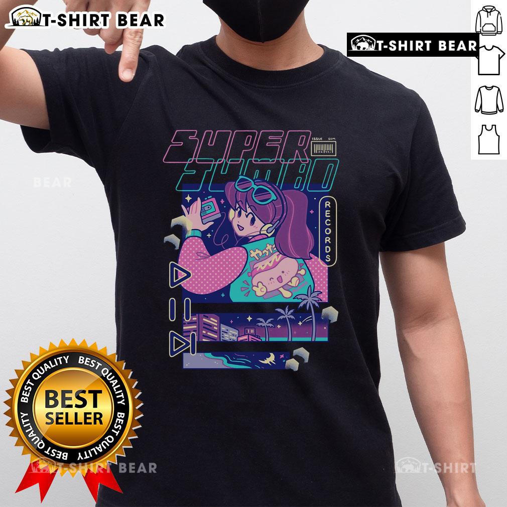 Premium Kristin Ridgley Superjumbo Nights T Shirt Alt Text: Premium Kristin Ridgley Superjumbo Nights T-Shirt featuring a stylish design in a comfortable fit for casual wear.