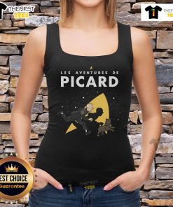 Premium Les Adventures De Picard tank top featuring vibrant design, perfect for fans of sci-fi and casual wear.