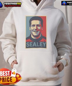 Premium Les Sealey Hope Hoodie in navy blue featuring a stylish design and comfortable fit for everyday wear.