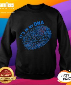 Premium Los Angeles Dodgers 'It's In My DNA' sweatshirt featuring vibrant team colors and cozy fabric design.