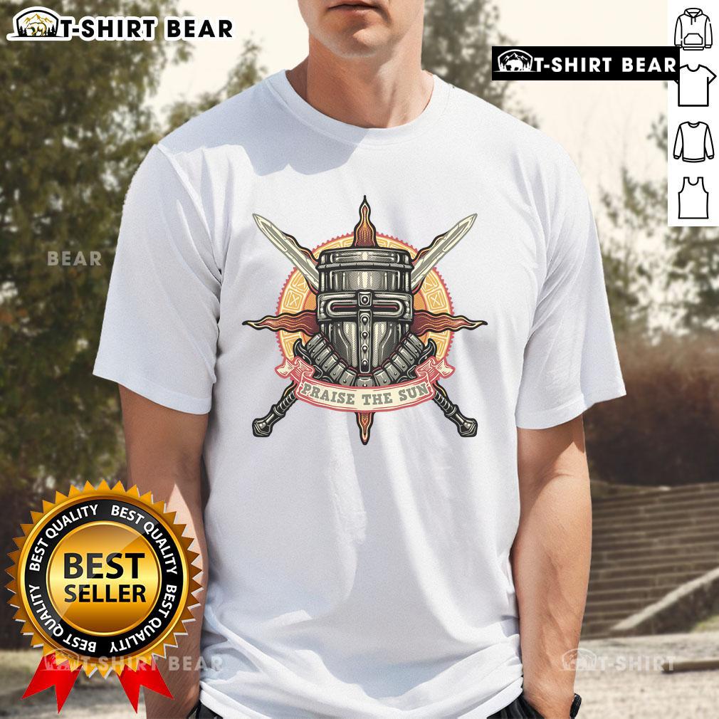 Premium Mark Of The Sunborn Praise The Sun T Shirt Alt Text: Premium Mark Of The Sunborn Praise The Sun T-Shirt featuring a vibrant sun emblem on a stylish black background.