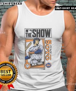 Premium MLB The Show Mets Juan Soto tank top featuring vibrant graphics and a stylish design for baseball fans.