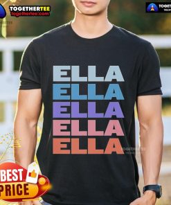 Premium Modern Repeated Text Ella 2025 T-Shirt featuring stylish design and comfortable fit for casual wear.
