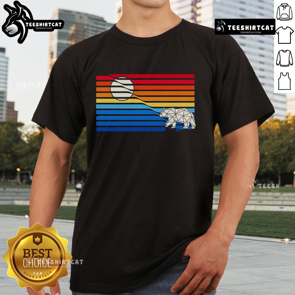 Premium Moon Bear Geometry T Shirt Premium Moon Bear Geometry T-Shirt featuring a stylish bear graphic and geometric patterns in vibrant colors.