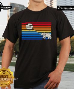 Premium Moon Bear Geometry T-Shirt featuring a stylish bear graphic and geometric patterns in vibrant colors.