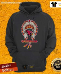 Premium Native Chief Headdress Arizona Cardinals Hoodie showcasing vibrant design and team spirit for fans.
