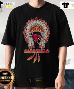 Premium Native Chief Headdress Arizona Cardinals T-Shirt featuring vibrant graphics and comfortable fit for fans.