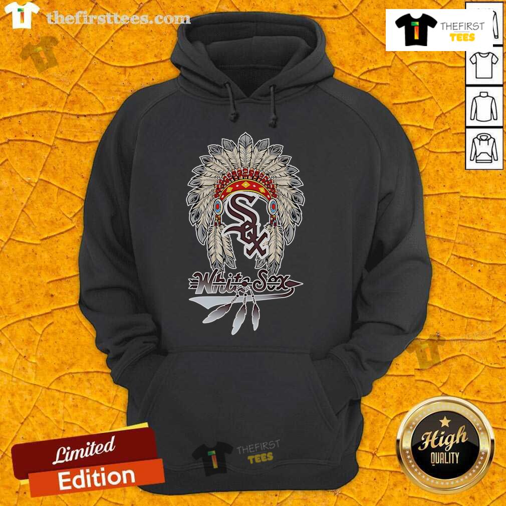 Premium Native Chief Headdress Chicago White Sox Hoodie Alt Text: Premium Native Chief Headdress Chicago White Sox Hoodie featuring unique design and vibrant colors, perfect for fans.