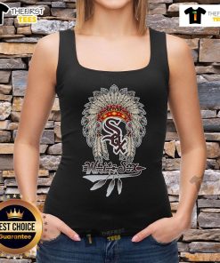Premium Native Chief Headdress Chicago White Sox Tank Top featuring vibrant graphics and a stylish design.