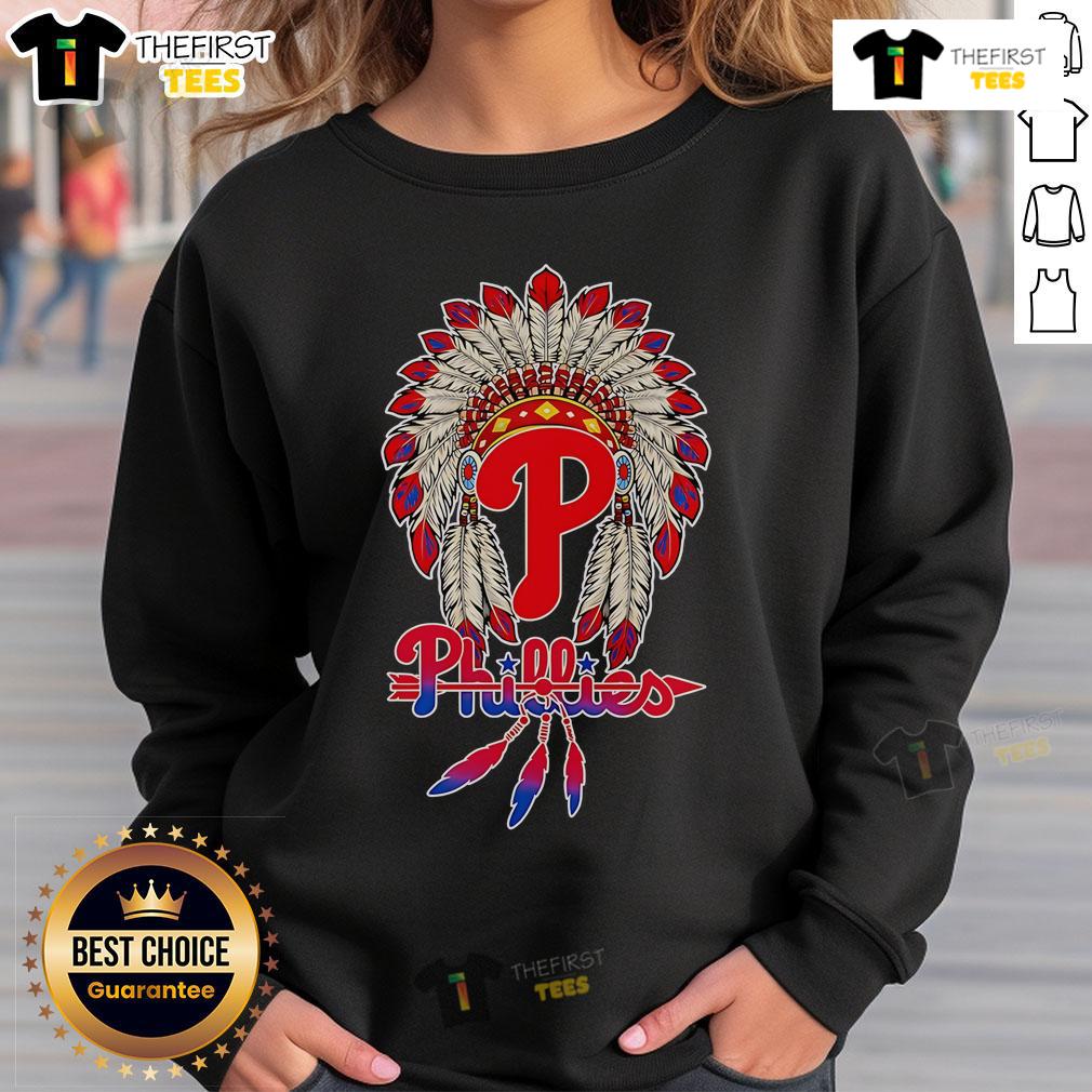 Premium Native Chief Headdress Philadelphia Phillies Sweatshirt Premium Native Chief Headdress Philadelphia Phillies Sweatshirt featuring vibrant colors and stylish design for fans.