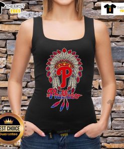 Premium Native Chief Headdress Philadelphia Phillies Tank Top featuring vibrant colors and stylish design for fans.
