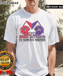Premium NC State Wolfpack vs East Carolina Pirates House Divided T-Shirt showcasing team spirit and unity.