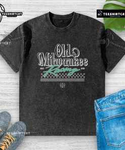 Alt Text: Premium Old Milwaukee Neon Drift Racing 2025 Washed T-Shirt featuring vibrant graphics and a stylish, relaxed fit.