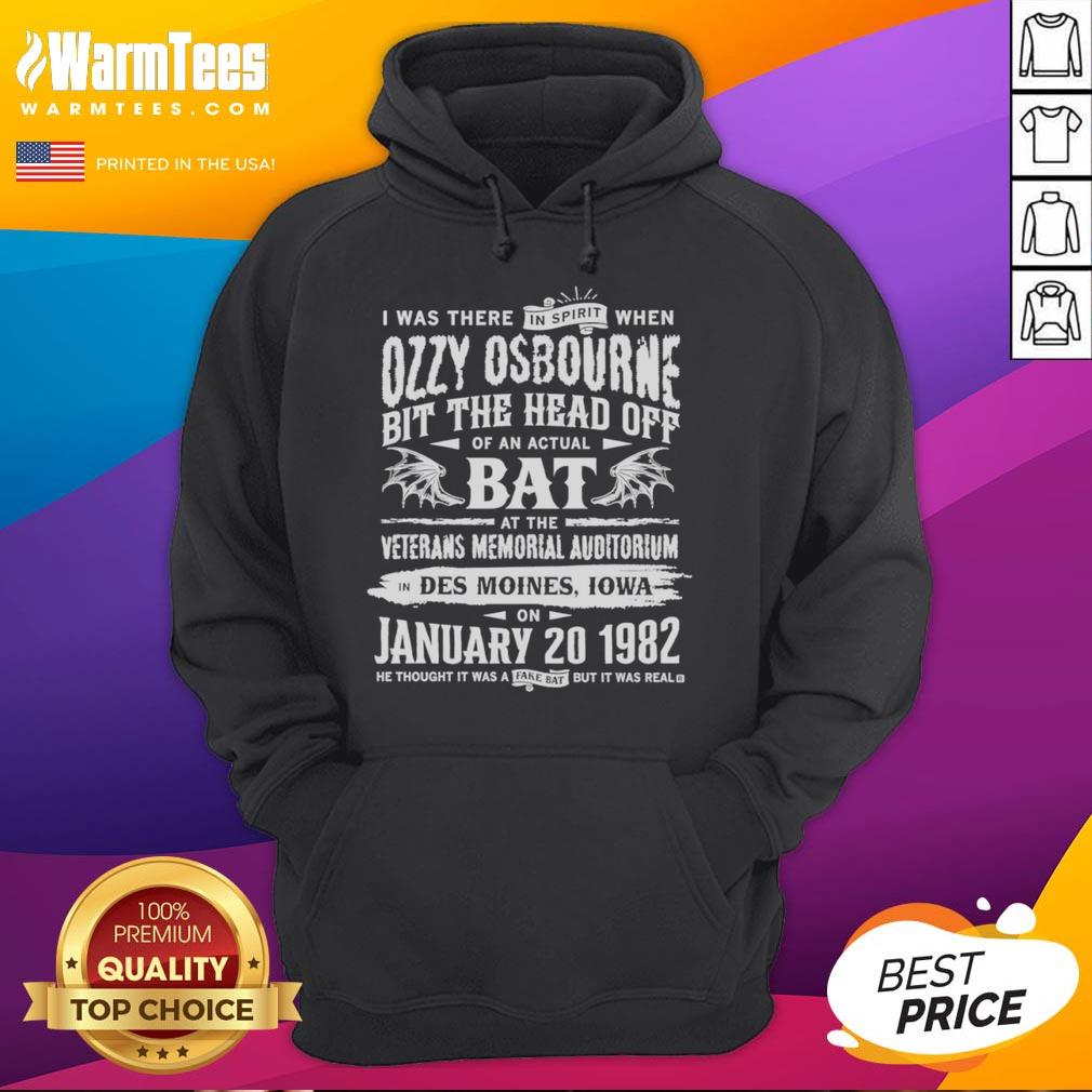 Premium Ozzy Osbourne I Was There In Spirit Hoodie Premium Ozzy Osbourne 'I Was There In Spirit' Hoodie featuring iconic design and comfortable fit for fans.
