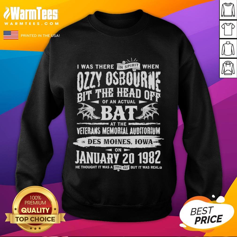 Premium Ozzy Osbourne I Was There In Spirit Sweatshirt Alt Text: Premium Ozzy Osbourne I Was There In Spirit sweatshirt featuring a stylish graphic design and comfortable fit.