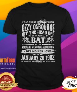 Premium Ozzy Osbourne I Was There In Spirit T-Shirt featuring iconic design, perfect for rock music fans and collectors.
