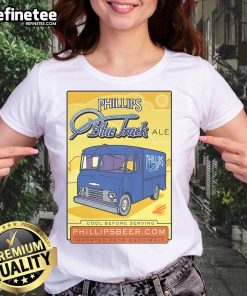 Premium Phillips Blue Truck Ladies Tee featuring a stylish blue truck graphic on a comfortable women's t-shirt.