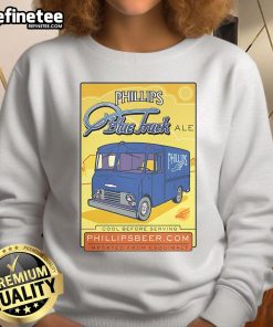 Premium Phillips blue truck sweatshirt featuring a stylish design, perfect for casual wear and truck enthusiasts.