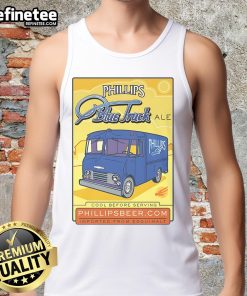 Premium Phillips Blue Truck Tank Top featuring a stylish graphic design, perfect for casual summer wear.