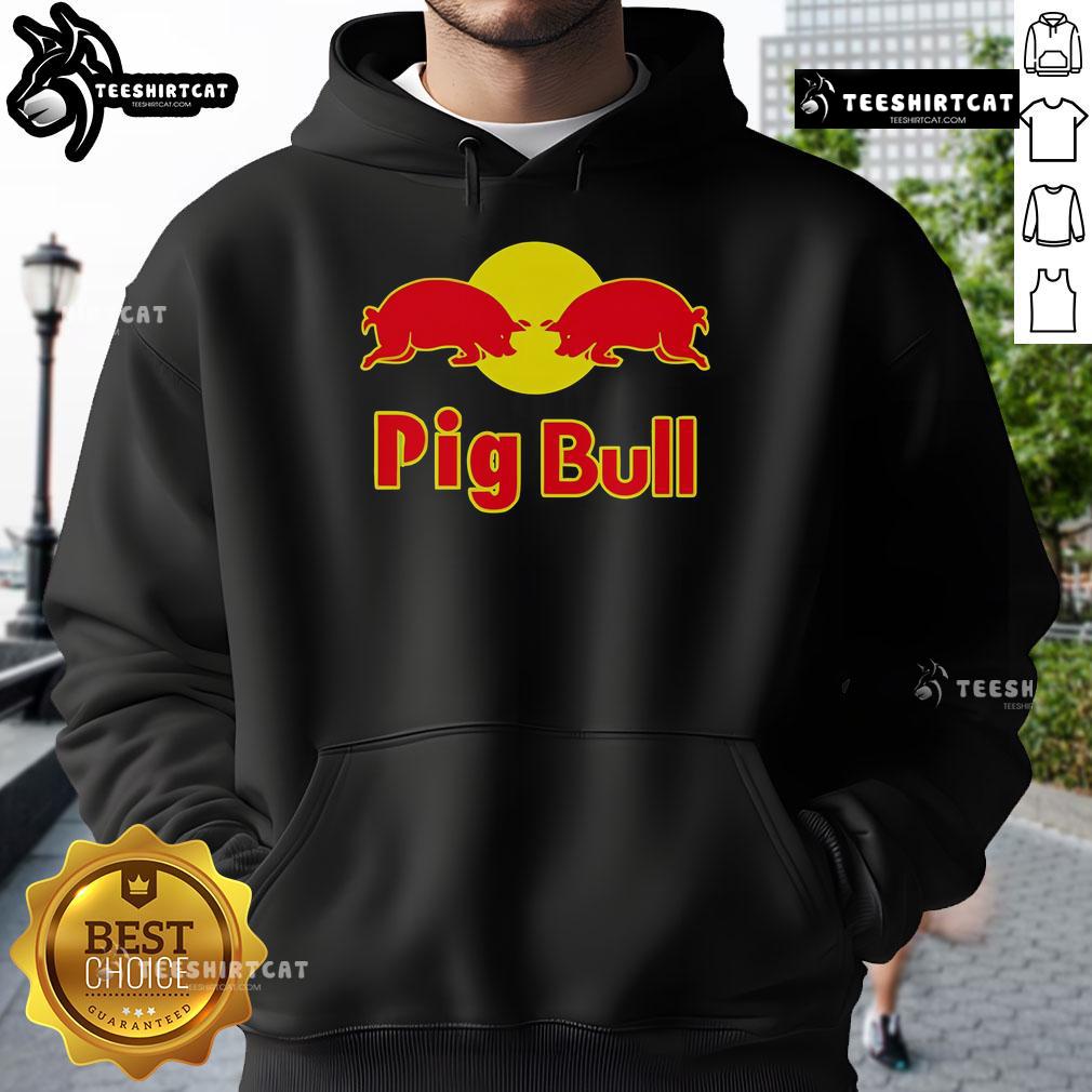 Premium Pig Bull Red Bull Parody Hoodie Premium Pig Bull Red Bull Parody Hoodie featuring a playful design with a pig and bull graphic for unique style.