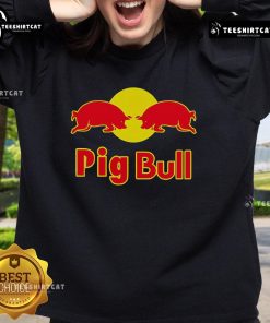 Alt Text: Premium Pig Bull Red Bull Parody Sweatshirt featuring a playful design with a pig and bull graphic on a cozy fabric.