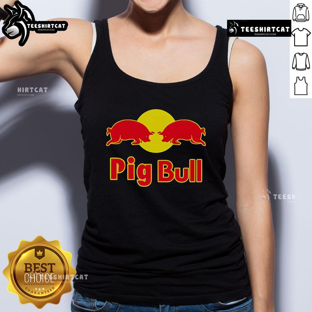 Premium Pig Bull Red Bull Parody Tank Top Premium Pig Bull Red Bull Parody Tank Top featuring a fun graphic design for casual summer wear.