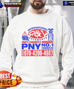 Alt Text: Premium PY International Vetements Max Power PNY No. 1 Sweatshirt featuring a stylish design and high-quality fabric.