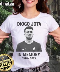Premium Rip Diogo Jota In Memory 1996-2025 Ladies Tee featuring stylish design for fans and collectors.