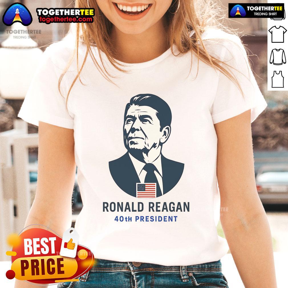 Premium Ronald Reagan 40Th President Minimalistic Ladies Tee Premium Ronald Reagan 40th President minimalistic ladies tee featuring a stylish design and comfortable fit.