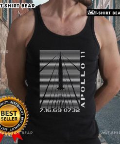 Premium Shockwaves Apollo 11 Retro Space Tank Top featuring a vintage astronaut design, perfect for space enthusiasts.