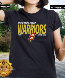 Premium South Grand Prairie Warriors Since 1969 Ladies Tee in vibrant colors, showcasing team spirit and style.