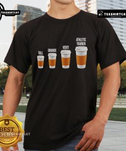 Premium Starbucks Tall Grande Venti Athletic Trainer T-Shirt featuring a stylish design for fitness enthusiasts.