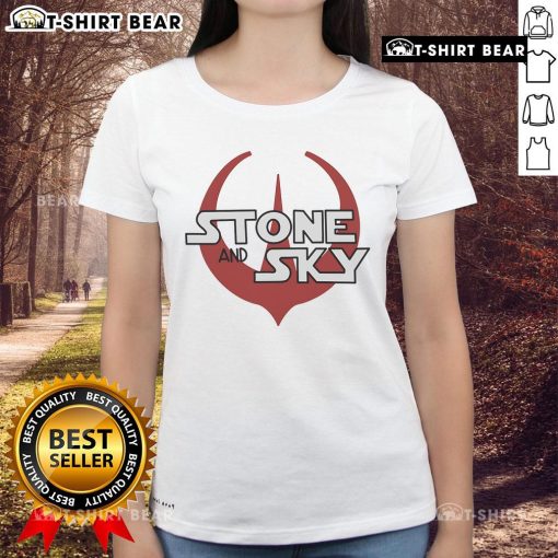 Premium Stone and Sky Ladies Tee featuring a stylish design, perfect for casual wear and outdoor activities.